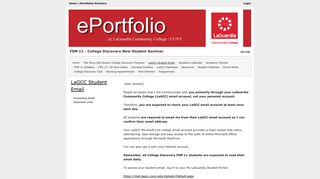 LaGCC Student Email - Digication ePortfolio
