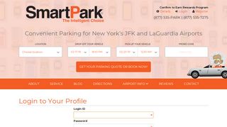 SmartPark JFK & LaGuardia Airport Parking Customer Login