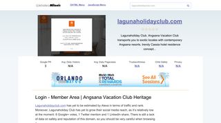 Lagunaholidayclub.com website. Login - Member Area | Angsana ...