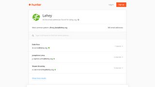 Lahey - email addresses & email format • Hunter - Hunter.io