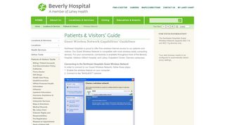 Hospital Patient & Guest Wireless Network | Beverly Hospital