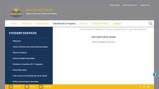 Student Services / Lake County Virtual School - Lake County Schools