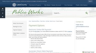 Payment Options | Lake County, IL