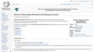 Library Information Network of Clackamas County - Wikipedia