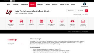 Schoology / Schoology Info - Lake Travis ISD