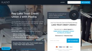 Pay Lake Trust Credit Union 2 with Plastiq