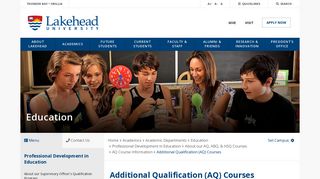 Additional Qualification (AQ) Courses | Lakehead University