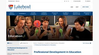 Professional Development in Education | Lakehead University