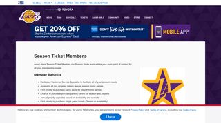 Season Ticket Members | Los Angeles Lakers - NBA.com