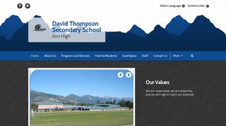 David Thompson Secondary School - sd6.bc.ca