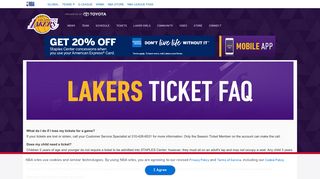 Season Ticket Member: FAQ | Los Angeles Lakers - NBA.com