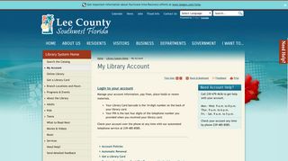 My Library Account - Lee County