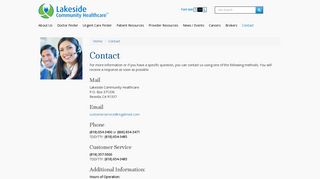 Contact - Lakeside Medical Group