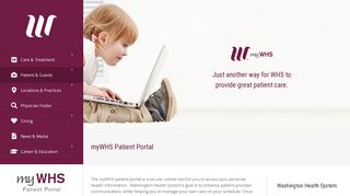 myWHS Patient Portal - Washington Health System