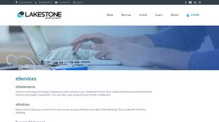 eServices at Lakestone Bank & Trust
