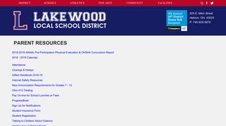 Parents - Lakewood Local Schools