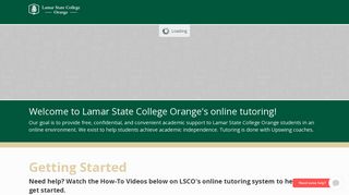 Lamar State College Orange Online Tutoring: Login