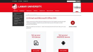LU Email and Microsoft Office 365 - Lamar University