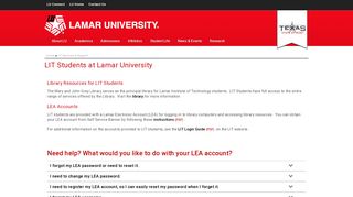 LIT Students at Lamar University - Lamar University
