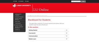 Blackboard for Students - Lamar University