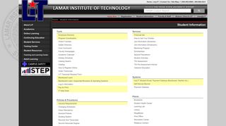 Student Information - Lamar Institute of Technology