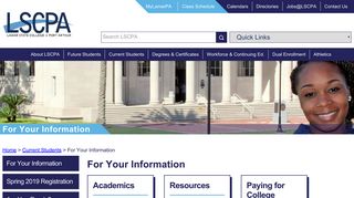 LSCPA - For Your Information - Lamar State College-Port Arthur
