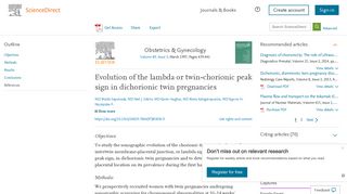 Evolution of the lambda or twin-chorionic peak sign in dichorionic twin ...
