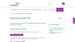 Pay your Council Tax | Lambeth Council