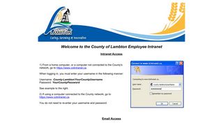 The Corporation of the County of Lambton Employee Intranet