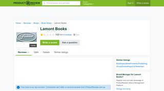Lamont Books Reviews - ProductReview.com.au