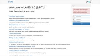 Login - LAMS :: Learning Activity Management System