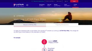 Welcome LATAM Pass Miles - LATAM.com