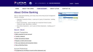 LATAM Visa - Online Banking - LATAM Visa Credit Card
