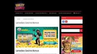 Lanadas Casino Bonus - (€200,00 BONUS + 50 FREE spins)
