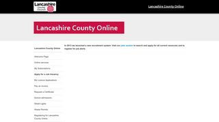 Lancashire County Online - Registration - Lancashire County Council
