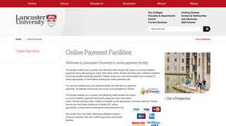 Online Payments | Lancaster University