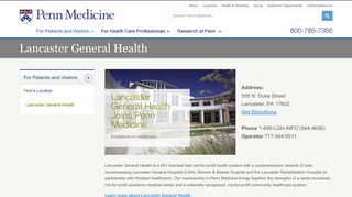 Lancaster General Health – Penn Medicine
