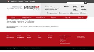 Profile: Qualtrics - Lancaster University