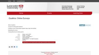 Qualtrics: Online Surveys - LibCal - Lancaster University