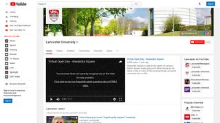 Lancaster University - YouTube