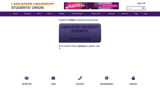 Login @ Lancaster Students' Union