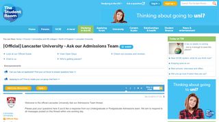 [Official] Lancaster University - Ask our Admissions Team - Page ...
