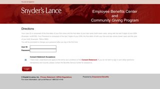 Snyder's Lance - Login - Empowered Benefits