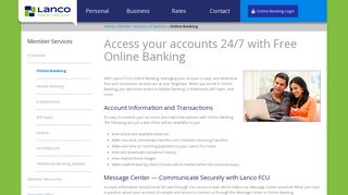 Online Banking Services | Lanco Federal Credit Union