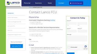 Contact Us | Lanco Federal Credit Union