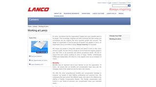 Working at Lanco - Lanco Infratech Limited