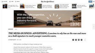THE MEDIA BUSINESS: ADVERTISING; Lancôme to rely less on the ...
