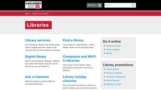 Libraries - Lancashire County Council