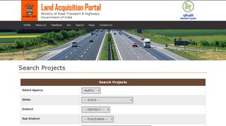 Search - Land Acquisition Automation Portal