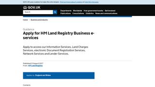 Apply for HM Land Registry Business e-services - GOV.UK